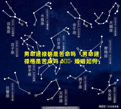 男命建禄格是苦命吗「男命建禄格是苦命吗 🕷 婚姻如何」